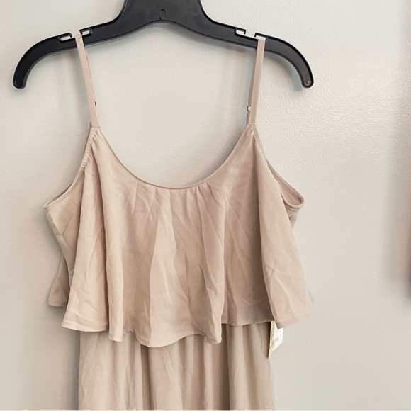 NWT Show Me Your MuMu Caitlin Ruffle Maxi Dress Show Me The Ring Crisp Sz Medium - Picture 5 of 5